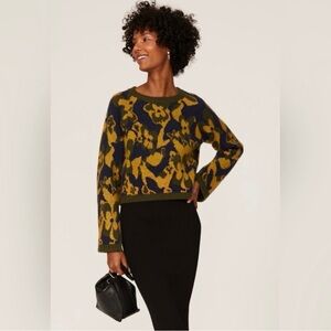 Ramy Brook Crop Floral Sweater